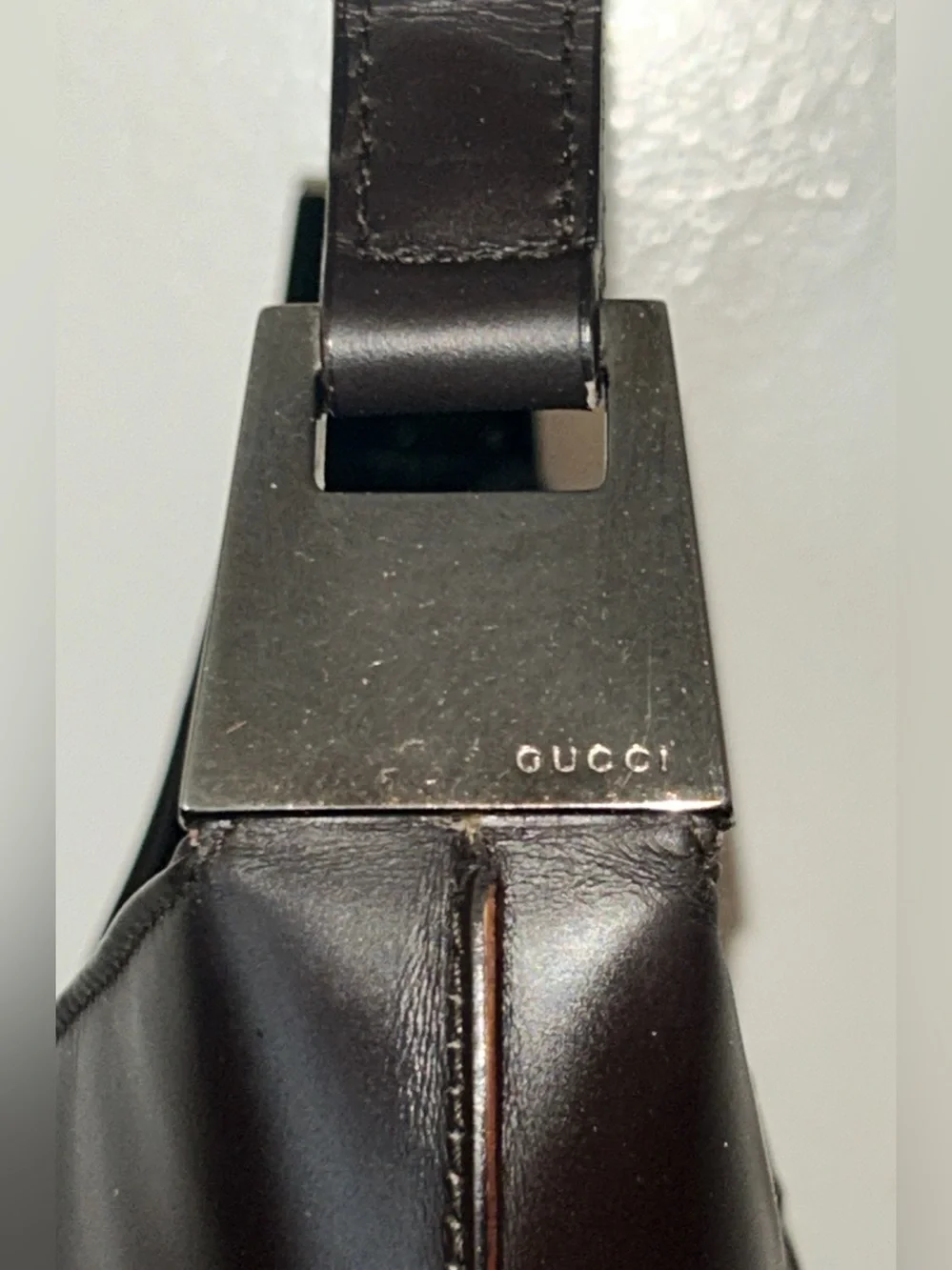 Gucci Tom Ford era Vintage leather shoulder bag. - Picture 4 of 14
